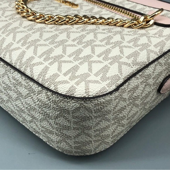 Michael Kors Blush and Cream Logo Crossbody Bag - Picture 5 of 8
